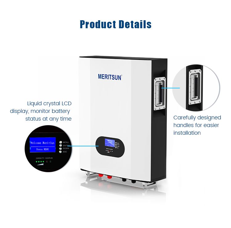 Buy Meritsun 10kwh Powerwall Home Battery 48v 200ah Lifepo4 Lithium Ion ...