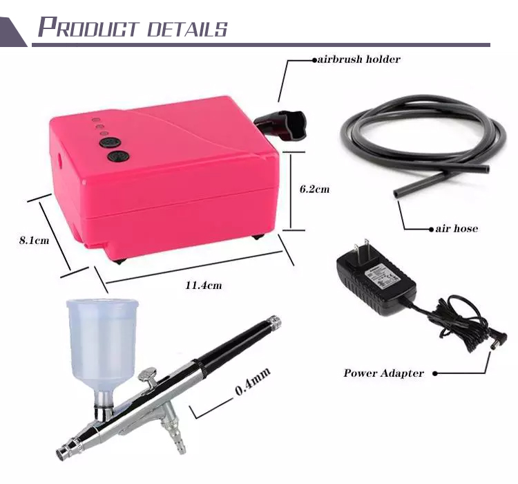 Buy Linhaiveta Mini Air Brush Machine Compressor Set Beauty Cake