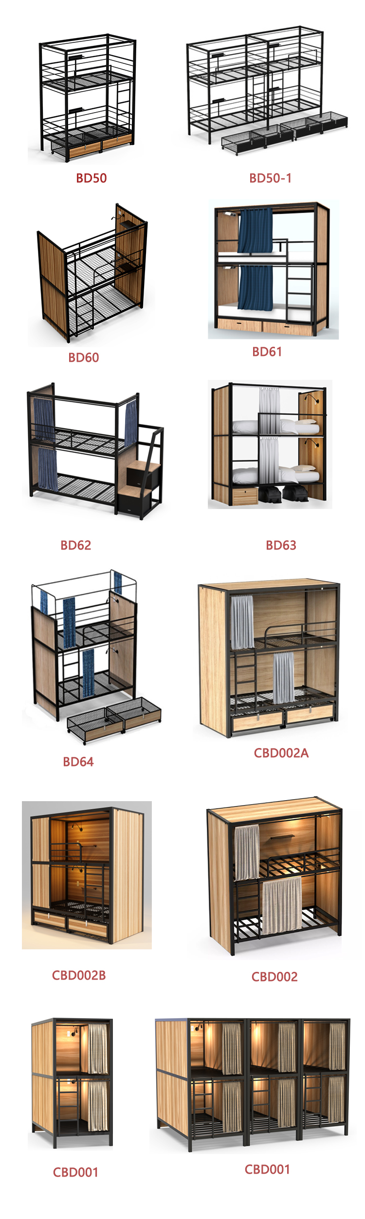 Buy Modern Design Dormitory Bedroom Loft Bunk Bed Furniture With