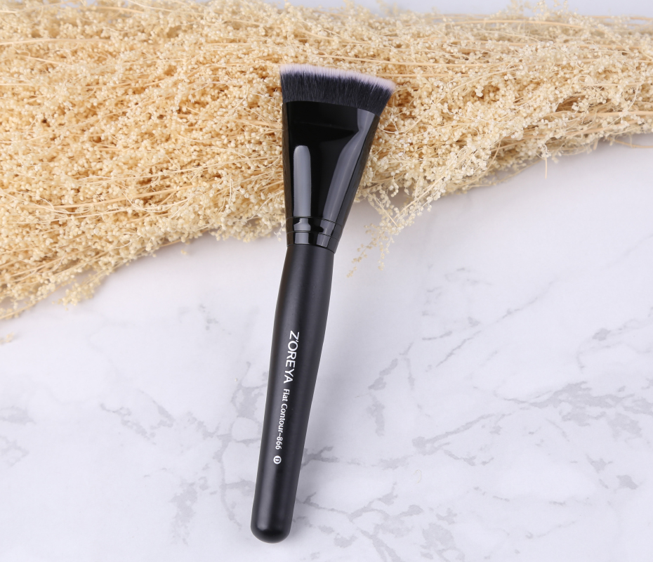 Buy Single Makeup Foundation Brush Zoreya Black Cosmetic Flat Contour