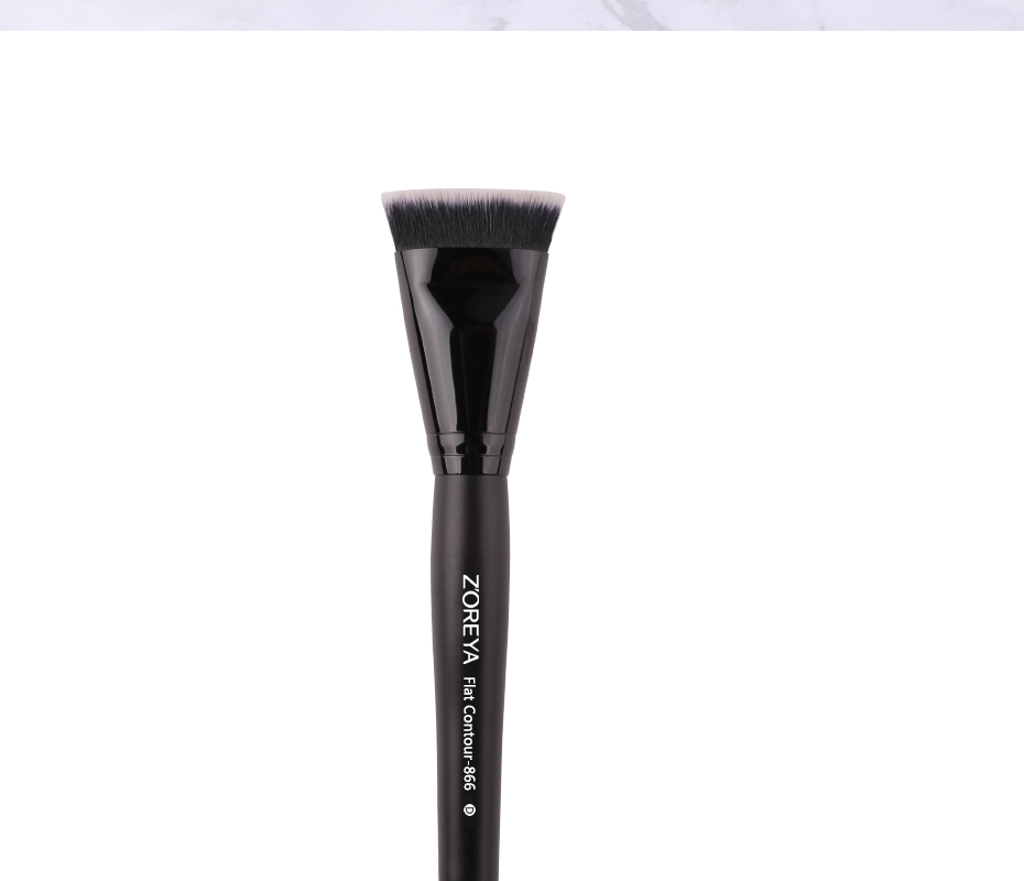 Buy Single Makeup Foundation Brush Zoreya Black Cosmetic Flat Contour