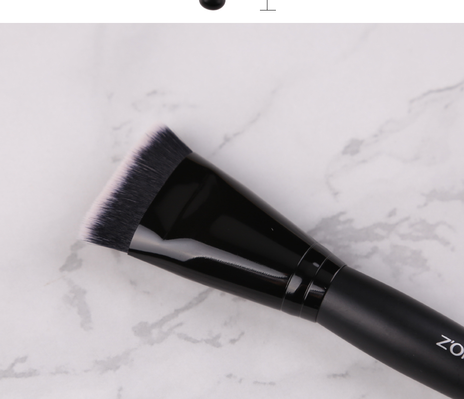 Buy Single Makeup Foundation Brush Zoreya Black Cosmetic Flat Contour