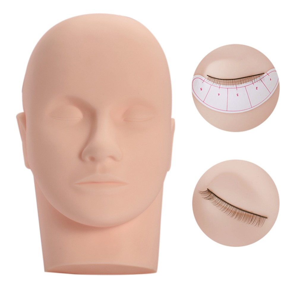 Massage Mannequin Head Flat Eye - Makeup Heads Massage Mannequin Head Flat Eye - Makeup Heads