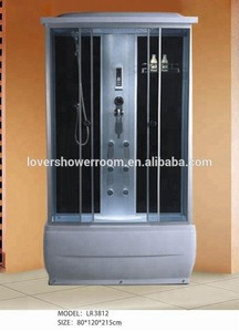 Multifunction Shower Cabin In Aluminium And Crystal Glass New Bi