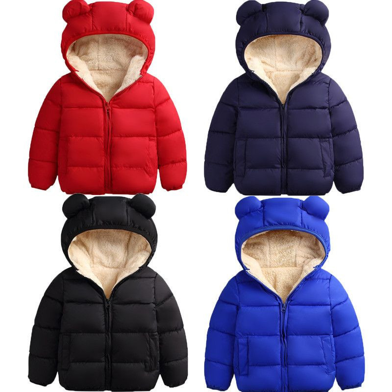 Baby Winter Coat Kids Casual Solid 3d Bear Tradewheel