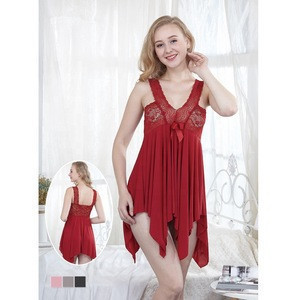 red sleep dress