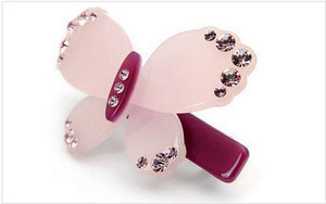 diamond butterfly hair clip