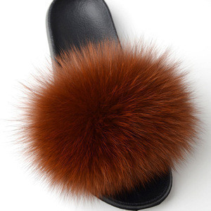 faux fur slippers slides