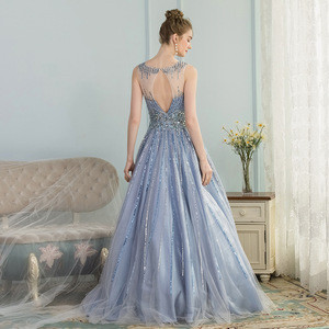 light blue evening gown