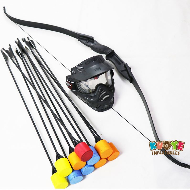 Inflatable Archery Tag Shooting Game Equipment Foam Tip Bow Arrows Set