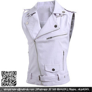 white sleeveless jacket mens