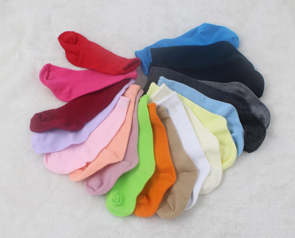 Plain White Baby Socks Bulk Organic 