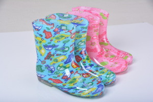 printed rubber boots