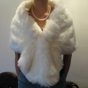 ivory faux fur shawl