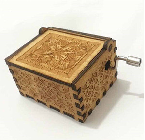 hand crank wooden music box
