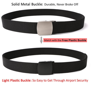 Men Nylon Canvas Breathable Military Tactical Waist Belt With Buckle