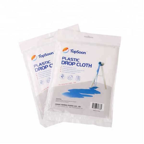 9 Ft X 12 Ft Plastic Drop Cloth 9 Ft X 12 Ft Plastic Drop