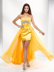 yellow hot dress