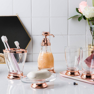 5 Pcs Luxury Soap Dispenser Toothbrush Holder Soap Dish Double Tumbler Rose Gold Bathroom Accessories 5 Pcs Luxury Soap Dispenser Toothbrush Holder Soap Dish Double Tumbler Rose Gold Bathroom Accessories Suppliers