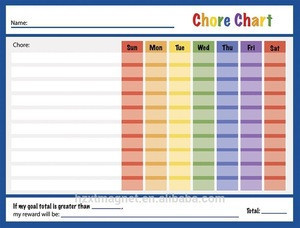 Dry Erase Reward Chore Color Chart Kids Home Teaching Resource