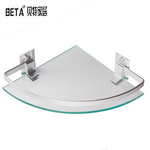 bathroom corner shelf glass