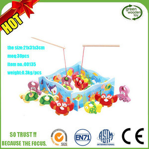 wooden fishing toy