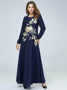7415 2019 New Arrivals Embroidery Elegant Modest Fashion Casual