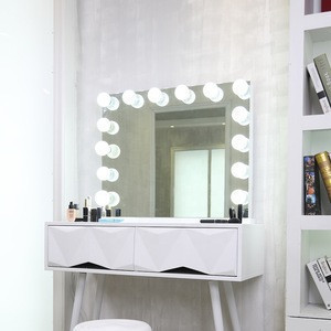 large lighted vanity makeup mirror