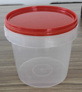 clear plastic bucket with handle