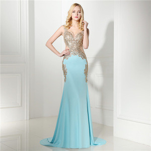 light blue evening gown