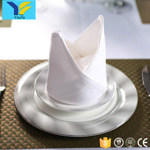 Custom White Color Hotel Restaurant Dinner Cloth Napkin Wedding