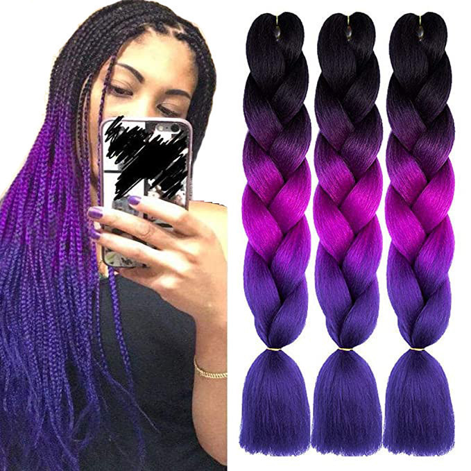 Crochet Braiding Hair Extensions 24 Inch Box Braids Heat Resistance Synthetic Hair For Women Diy Fun Crochet Braiding Hair Extensions 24 Inch Box Braids Heat Resistance Synthetic Hair For Women Diy