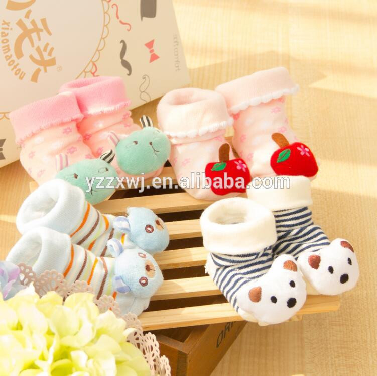 Free Sample Anti Slip Winter Cartoon 3d Animal Head Cute Kids Baby