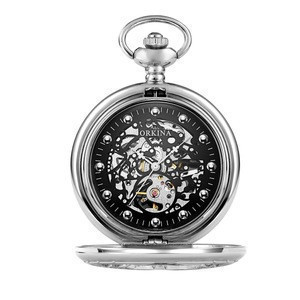 stainless steel pocket watch