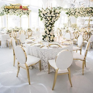 Import White Leather Stainless Steel Fancy Wedding Gold Metal Dining Chairs From China Find Fob Prices Tradewheel Com