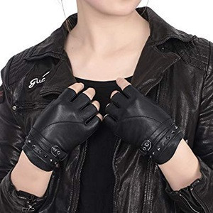 women in leather gloves