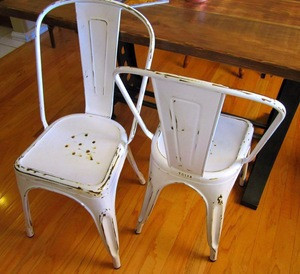 Import Industrial Vintage White Antique Metal Dining Chairs Metal Kitchen Furniture From India Find Fob Prices Tradewheel Com