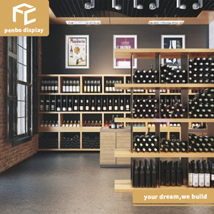 Wine Display Furniture And Wine Display Showcase For Wine Shop