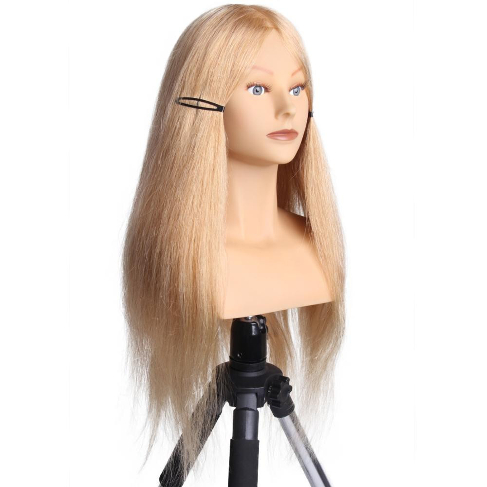 100 real hair mannequin head