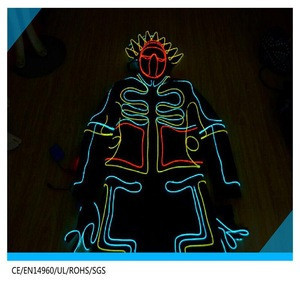 Illuminated El Costume El Wire Clothing Led Light Up Leotard For