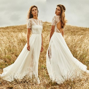 backless boho wedding dress