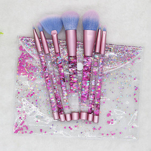 liquid glitter makeup brushes