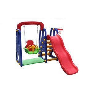 plastic slide with swing