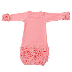 ruffle newborn gown