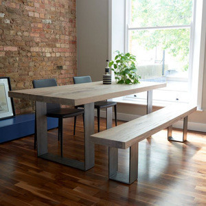 Foshan Factory Custom Live Edge Solid Wood Slab Dining Table