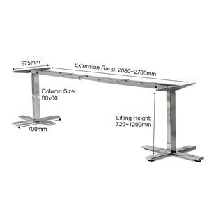 Aluminium Corner Office Desk Height Adjustable Desk Frame Tradewheel