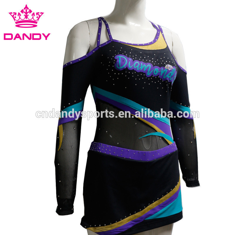 New Arrival Wholesale Performance Long Sleeve Sublimated Cheerleading Uniforms Dance Wear New Arrival Wholesale Performance Long Sleeve Sublimated Cheerleading Uniforms Dance Wear Suppliers Manufacturers Tradewheel