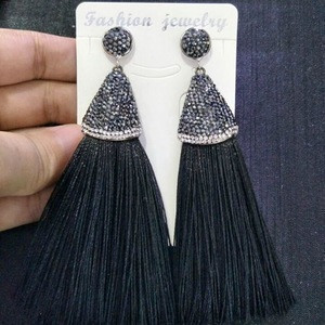 long tassel drop earrings