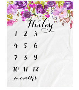 monthly milestone photo blanket