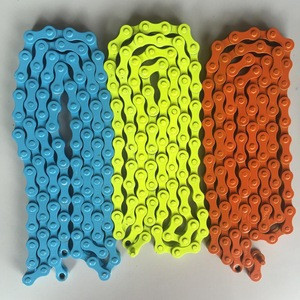 colored bicycle chain